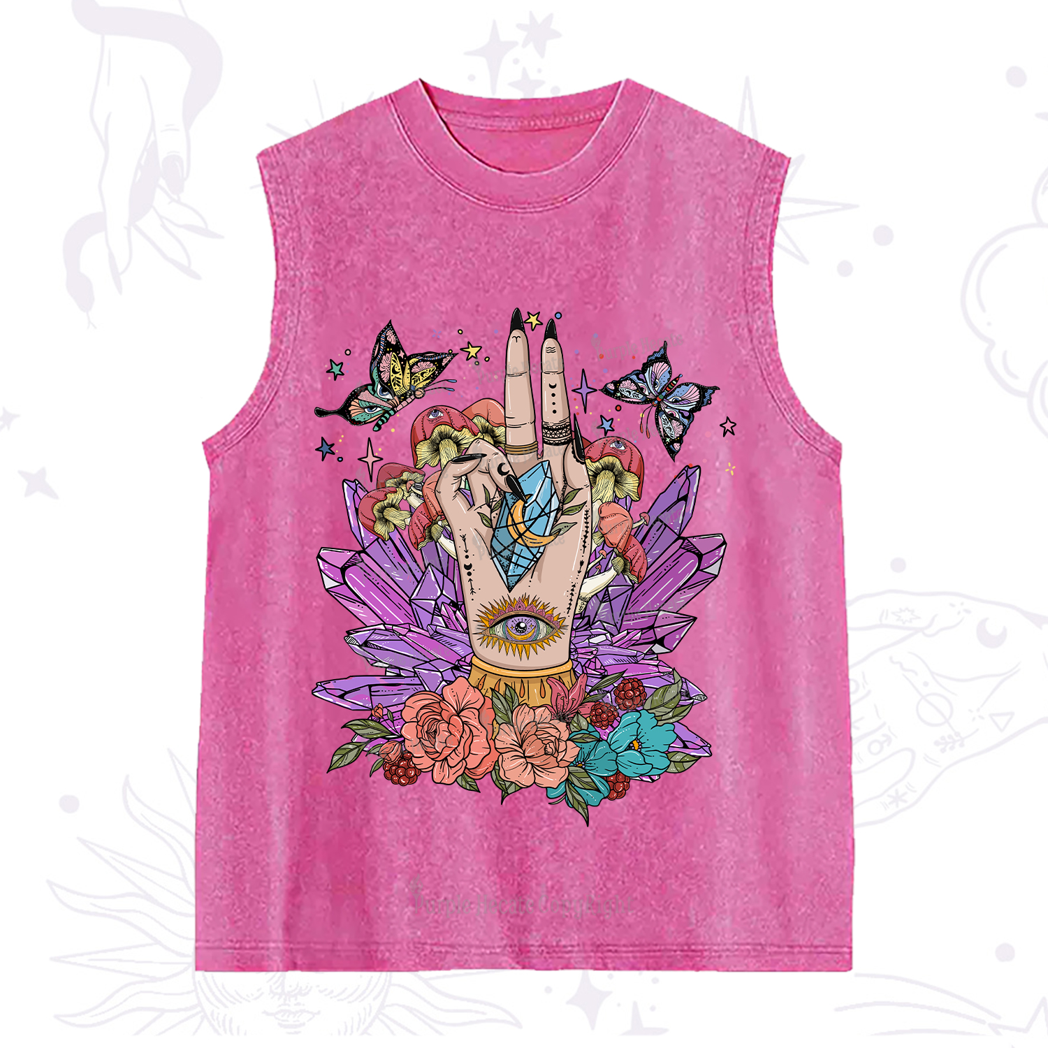 Purplehecate Mystic Crystal Divination Washed Tank