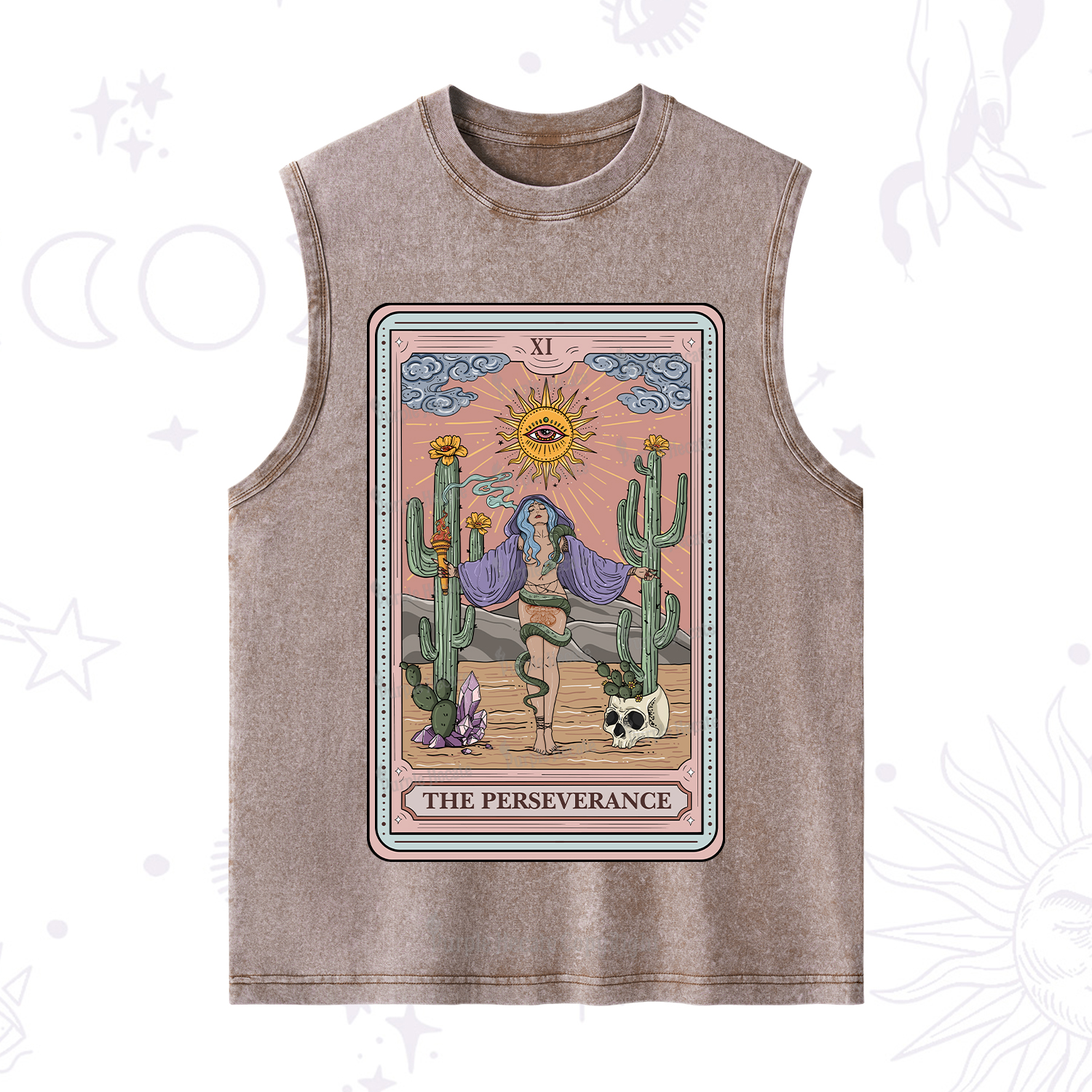 Purplehecate The Perseverance Tarot Card Washed Tank