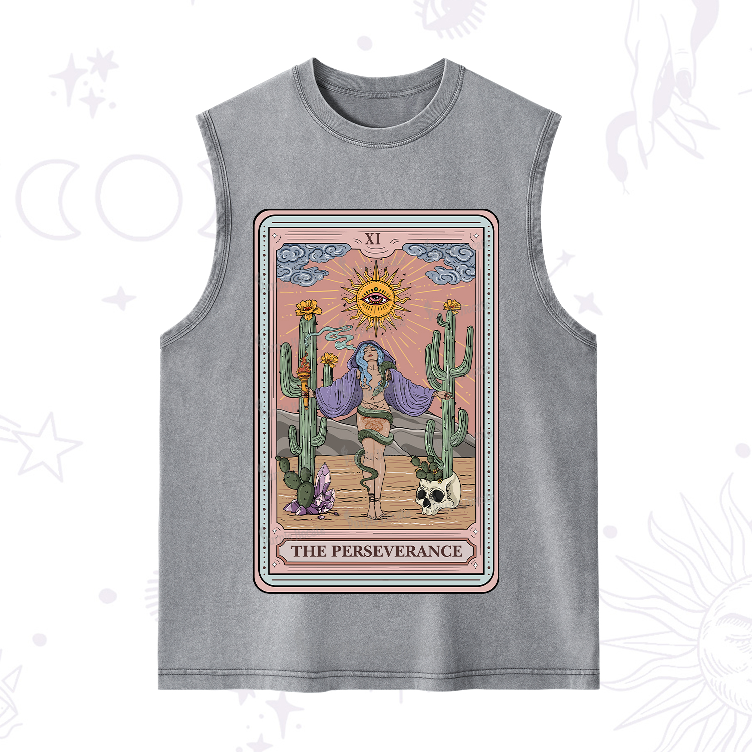Purplehecate The Perseverance Tarot Card Washed Tank