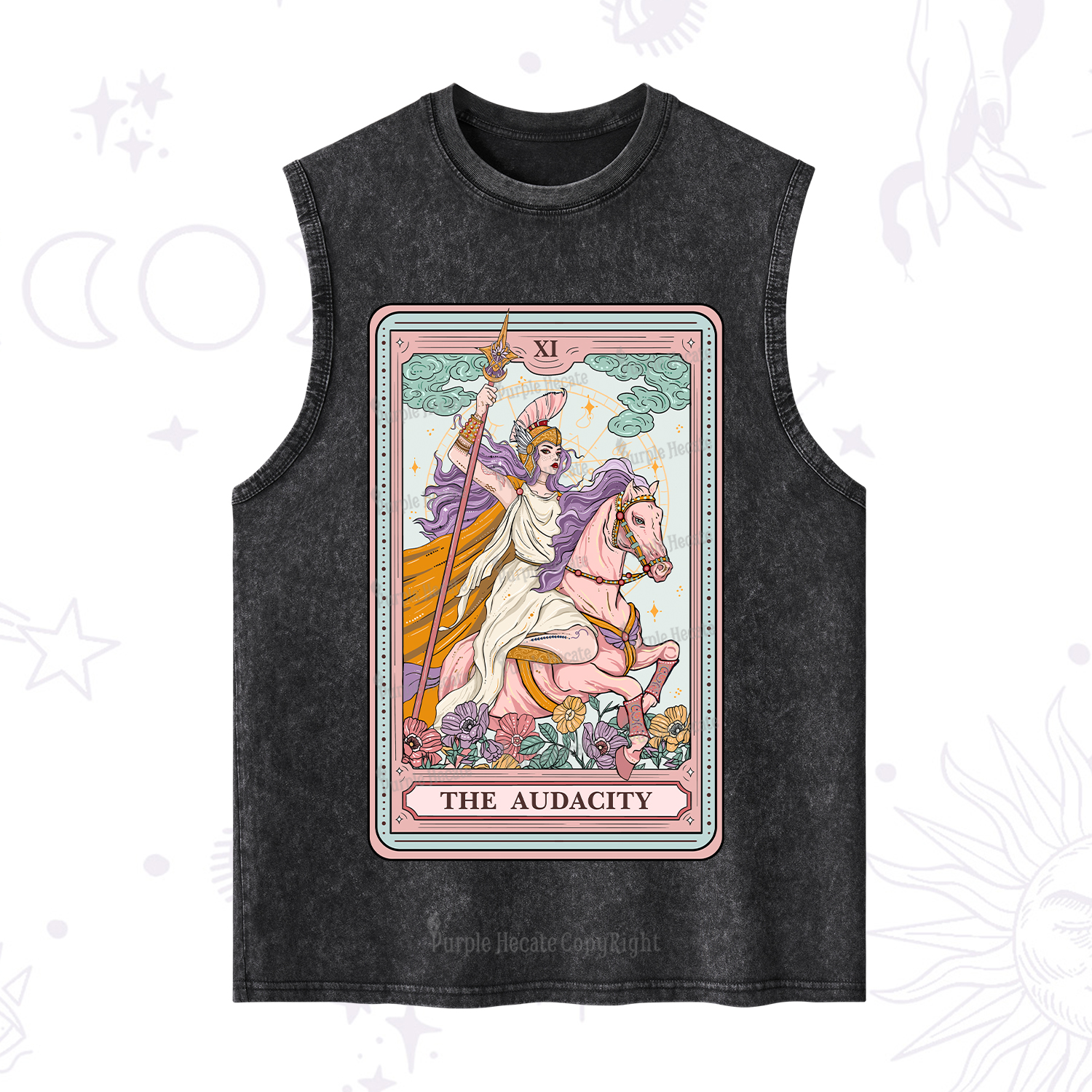 Purplehecate The Audacity Tarot Card Washed Tank
