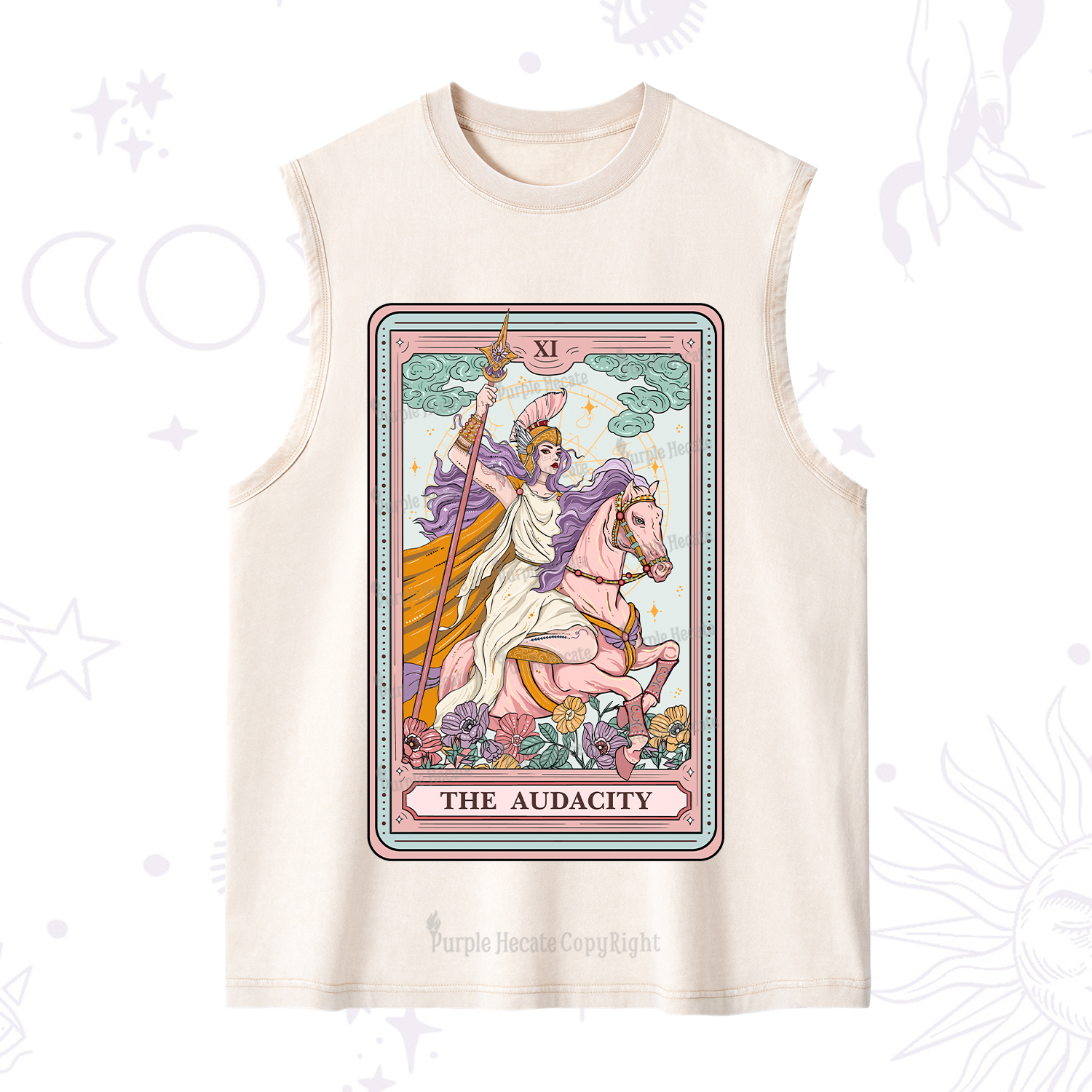 Purplehecate The Audacity Tarot Card Washed Tank