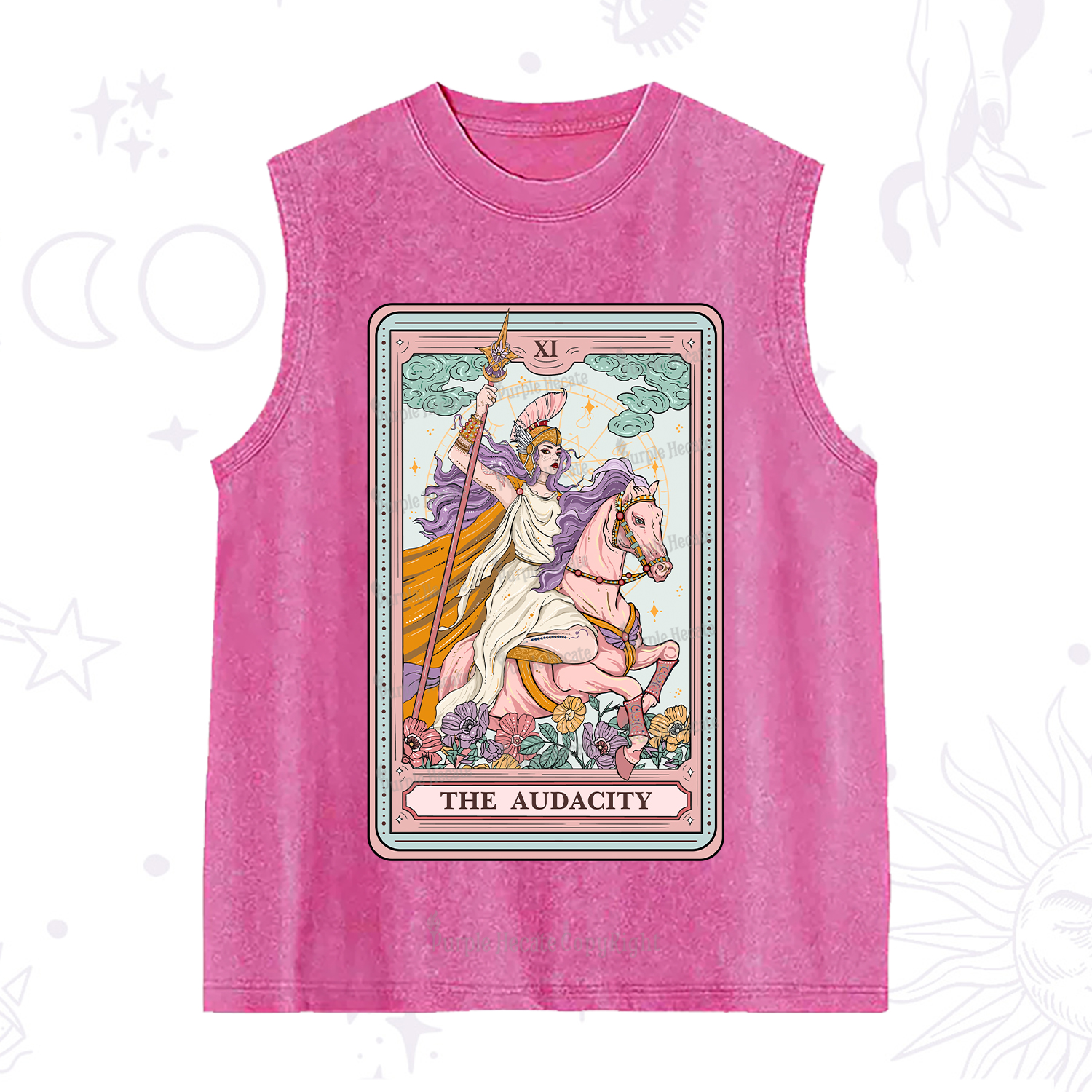 Purplehecate The Audacity Tarot Card Washed Tank