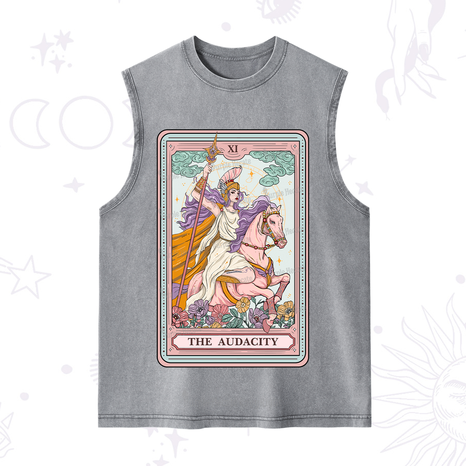 Purplehecate The Audacity Tarot Card Washed Tank
