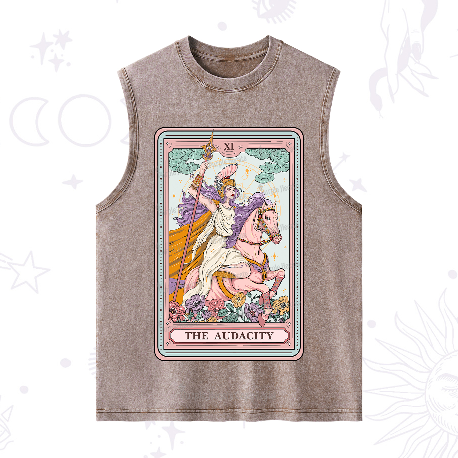 Purplehecate The Audacity Tarot Card Washed Tank