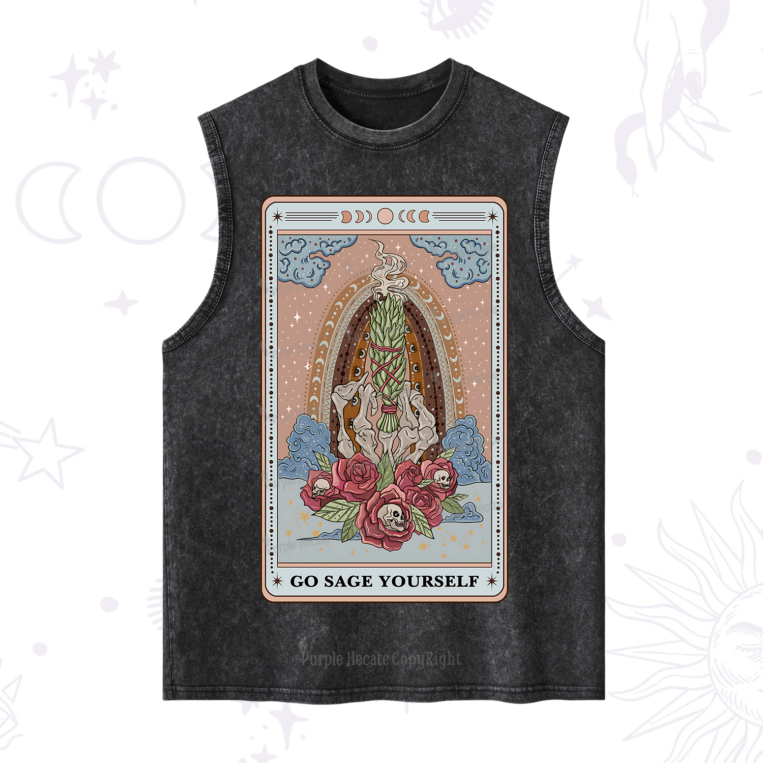Purplehecate The Go Sage Yourself Tarot Washed Tank