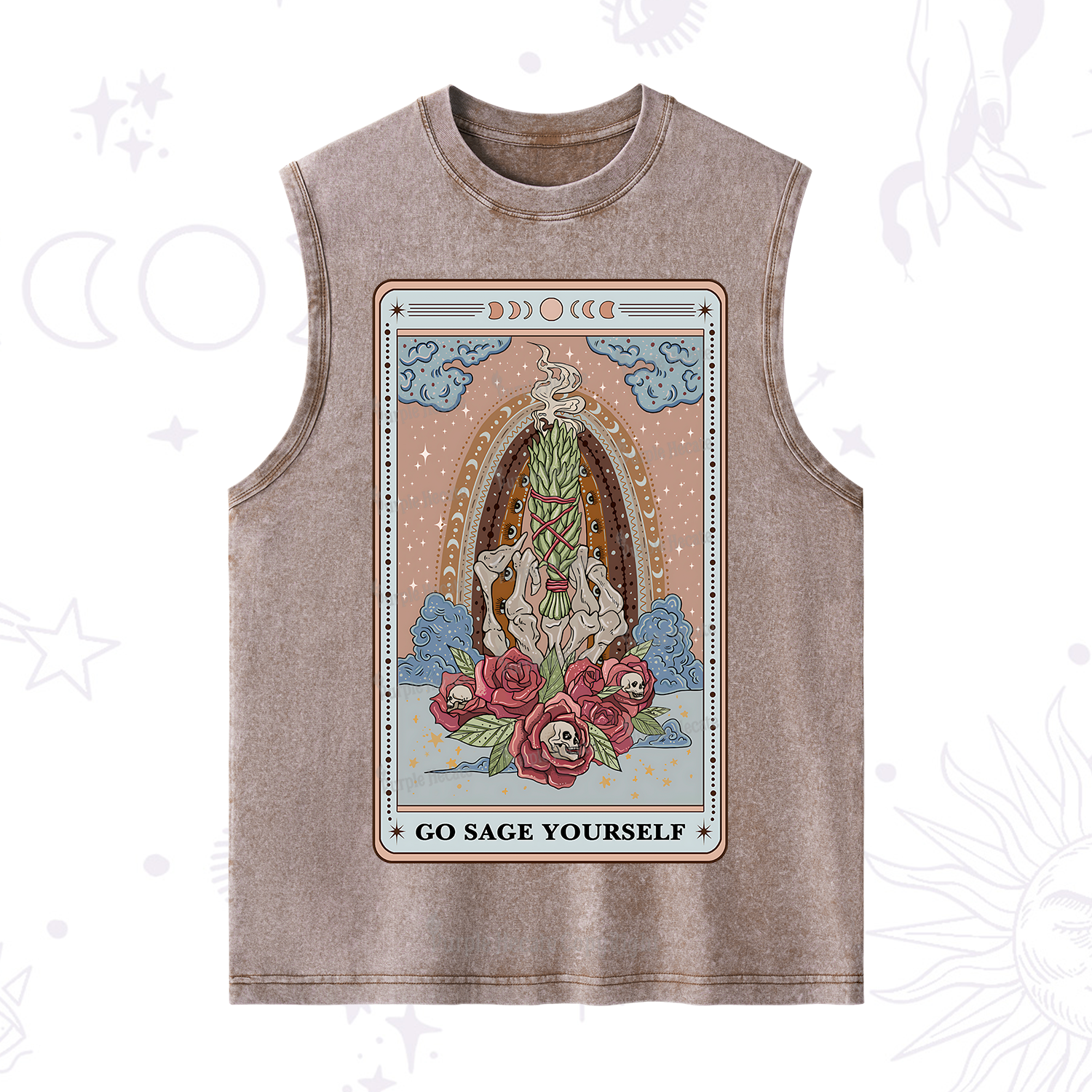 Purplehecate The Go Sage Yourself Tarot Washed Tank