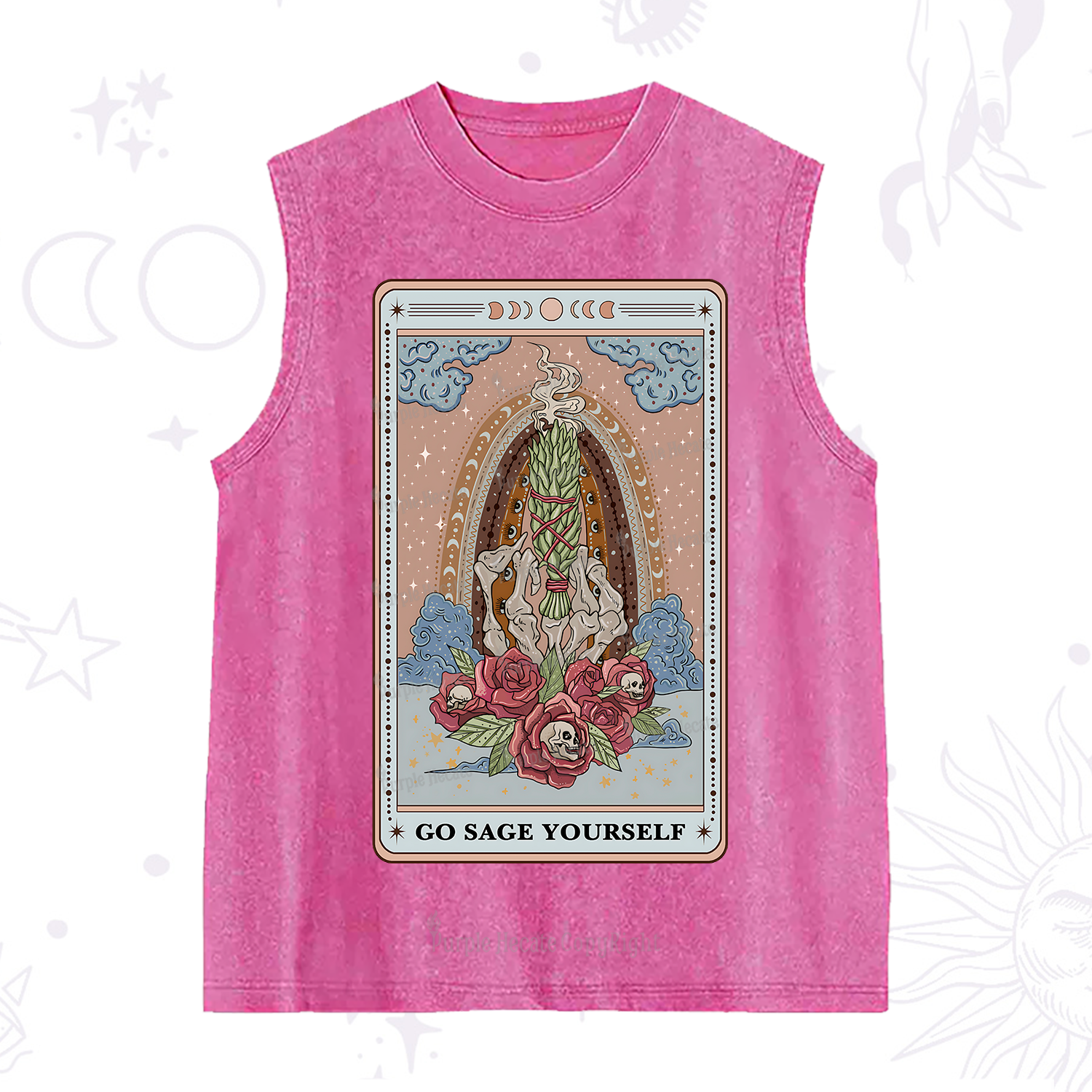 Purplehecate The Go Sage Yourself Tarot Washed Tank