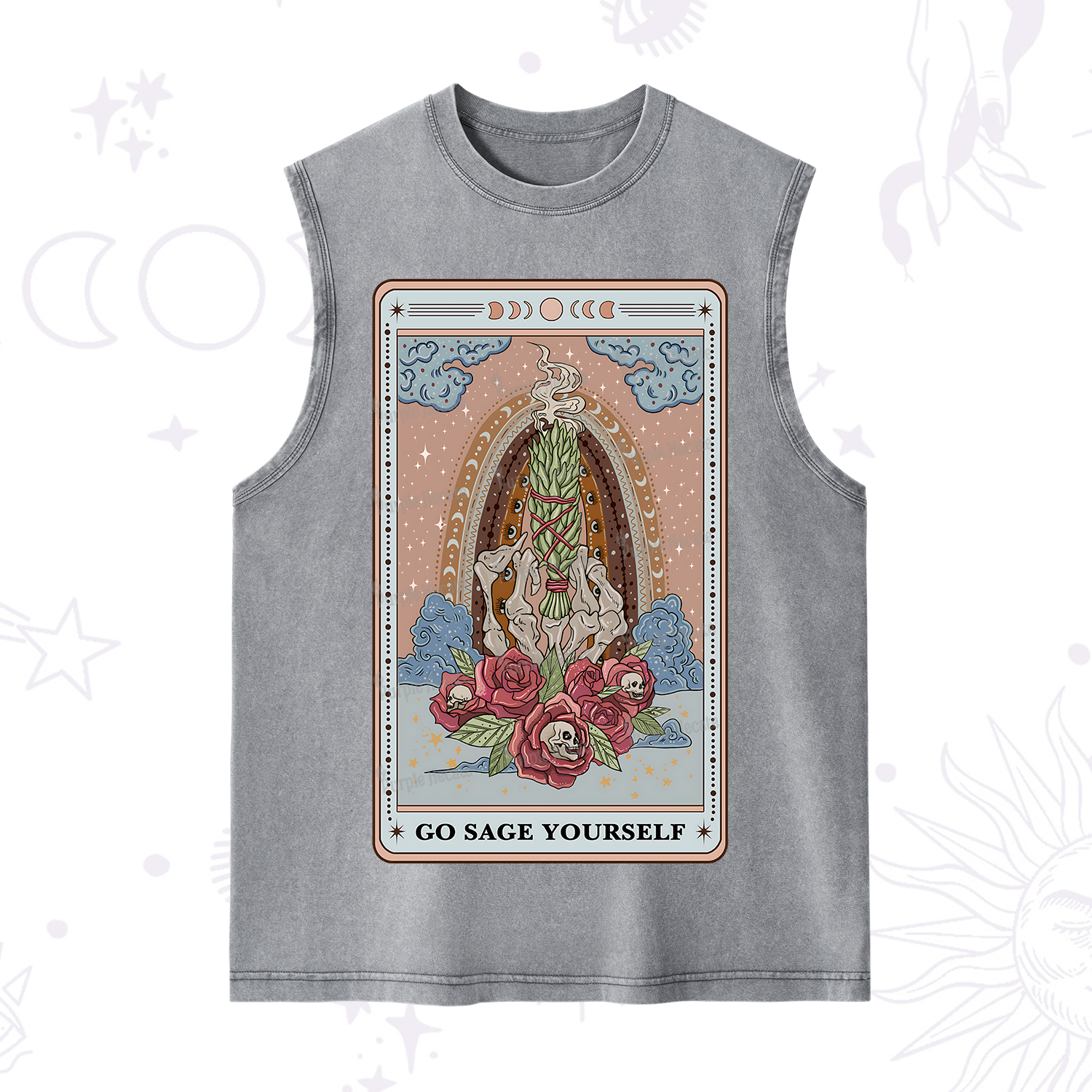 Purplehecate The Go Sage Yourself Tarot Washed Tank