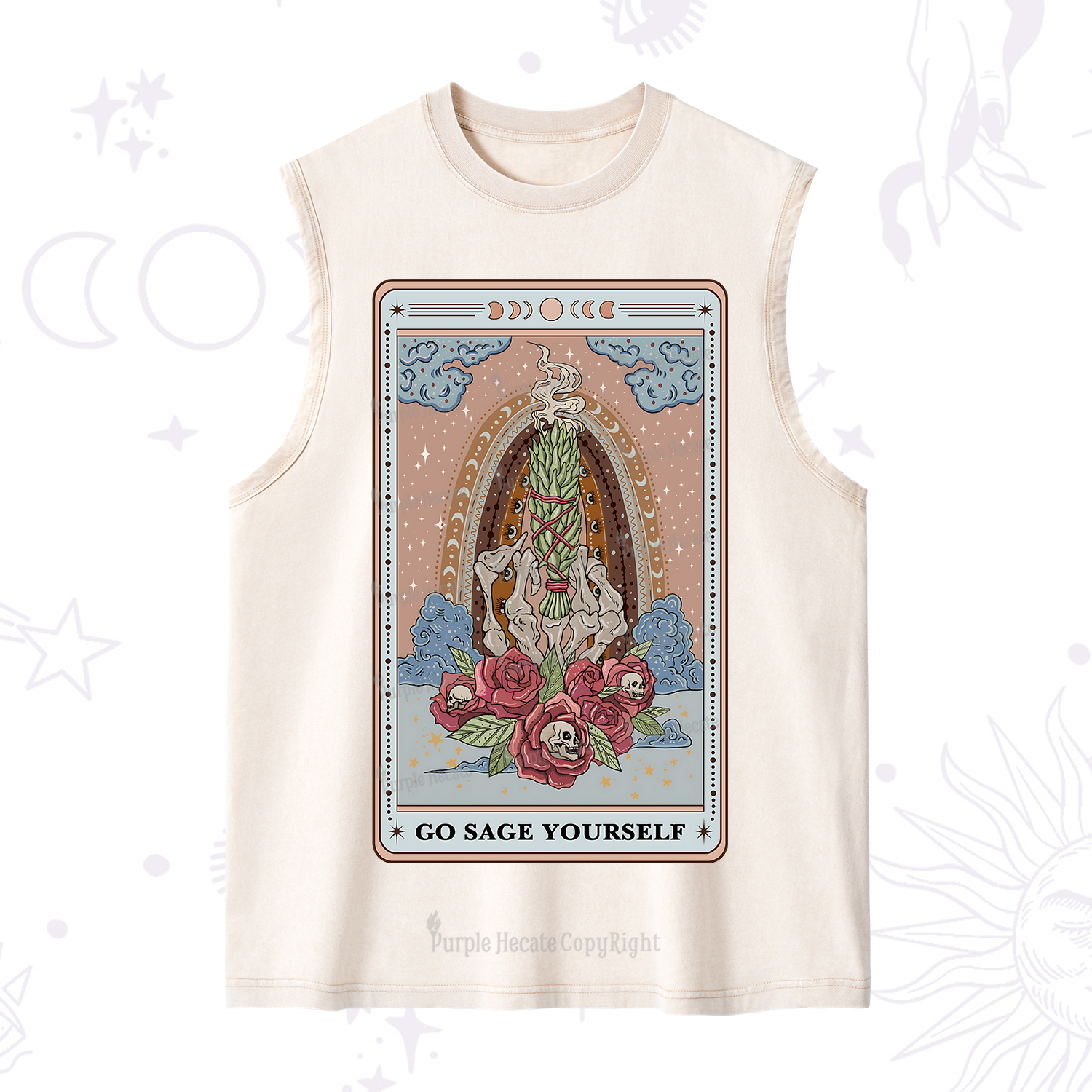 Purplehecate The Go Sage Yourself Tarot Washed Tank