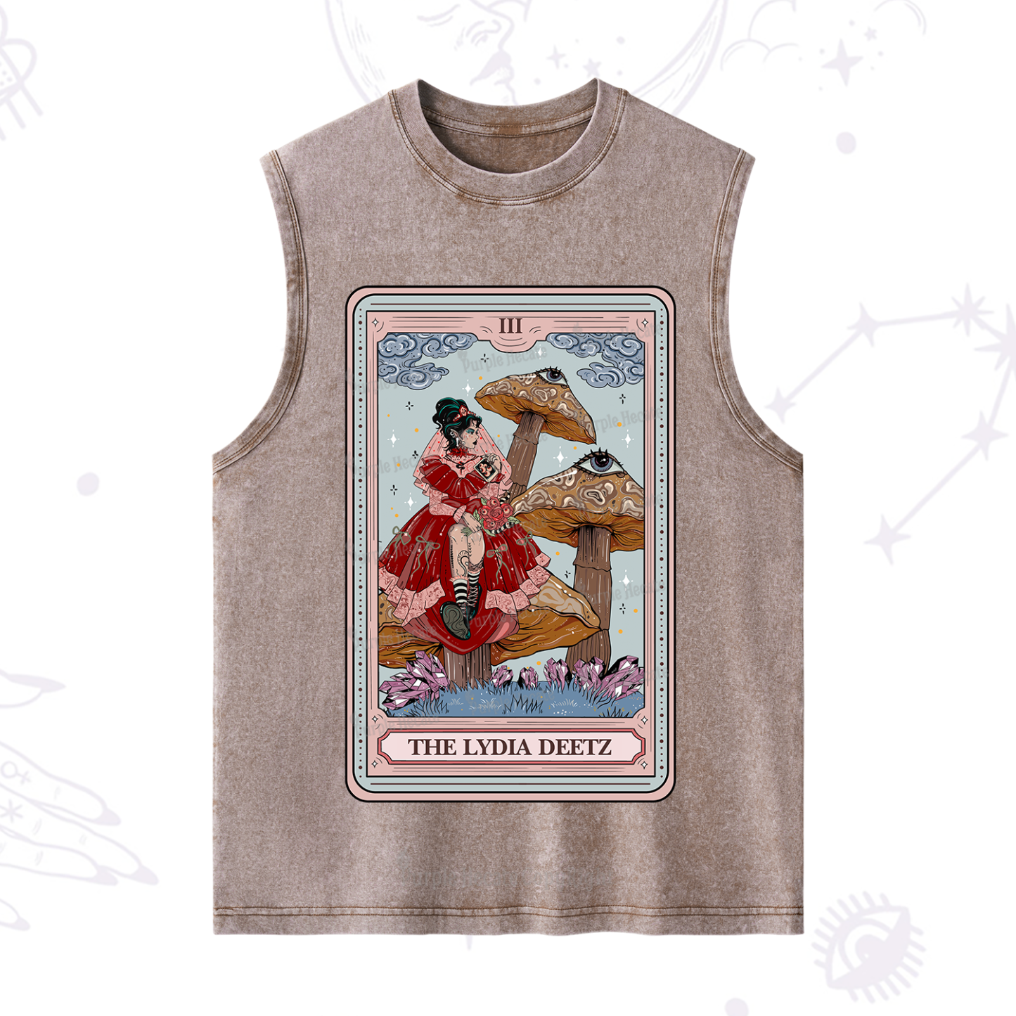 Purplehecate The Lydia Deetz Tarot Washed Tank