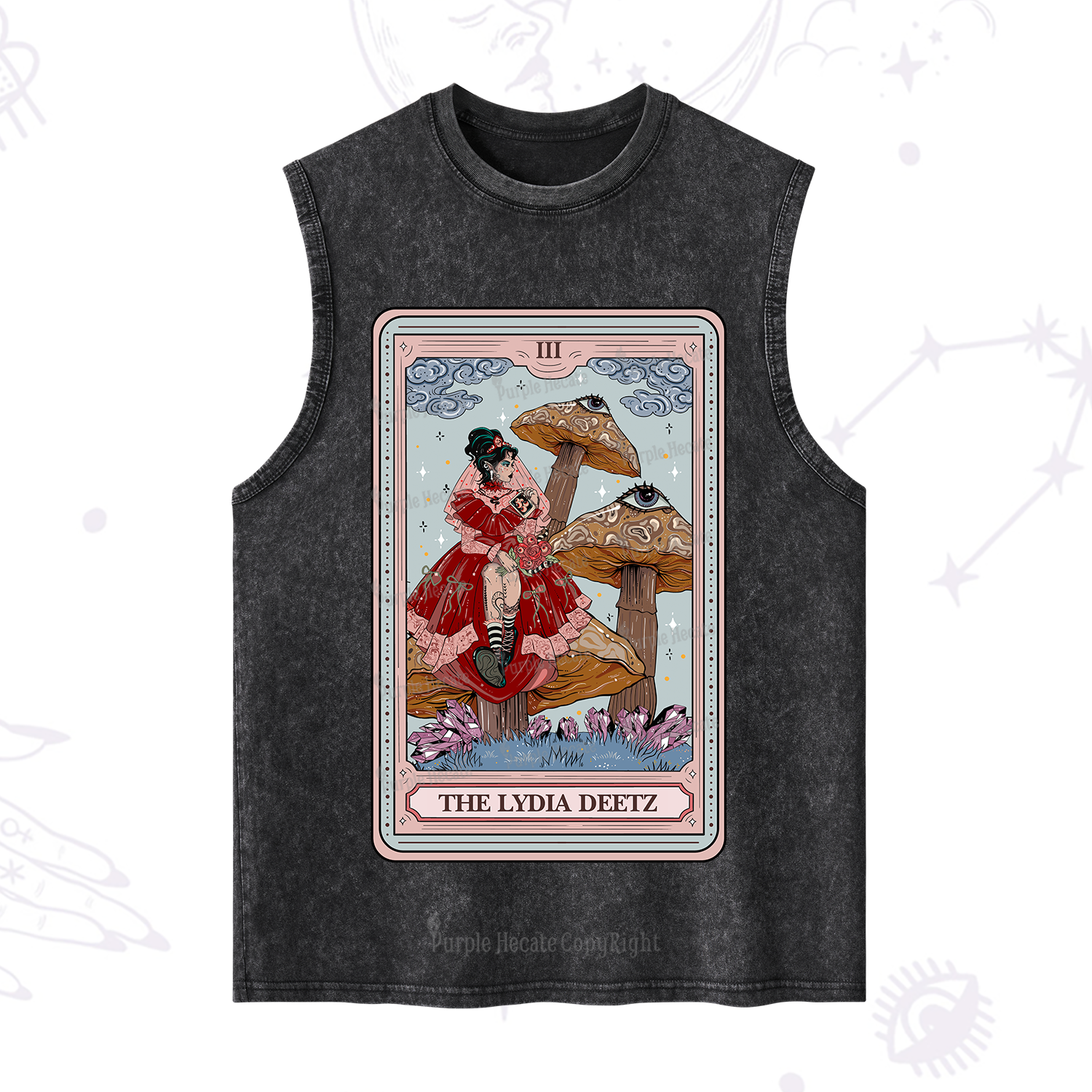 Purplehecate The Lydia Deetz Tarot Washed Tank
