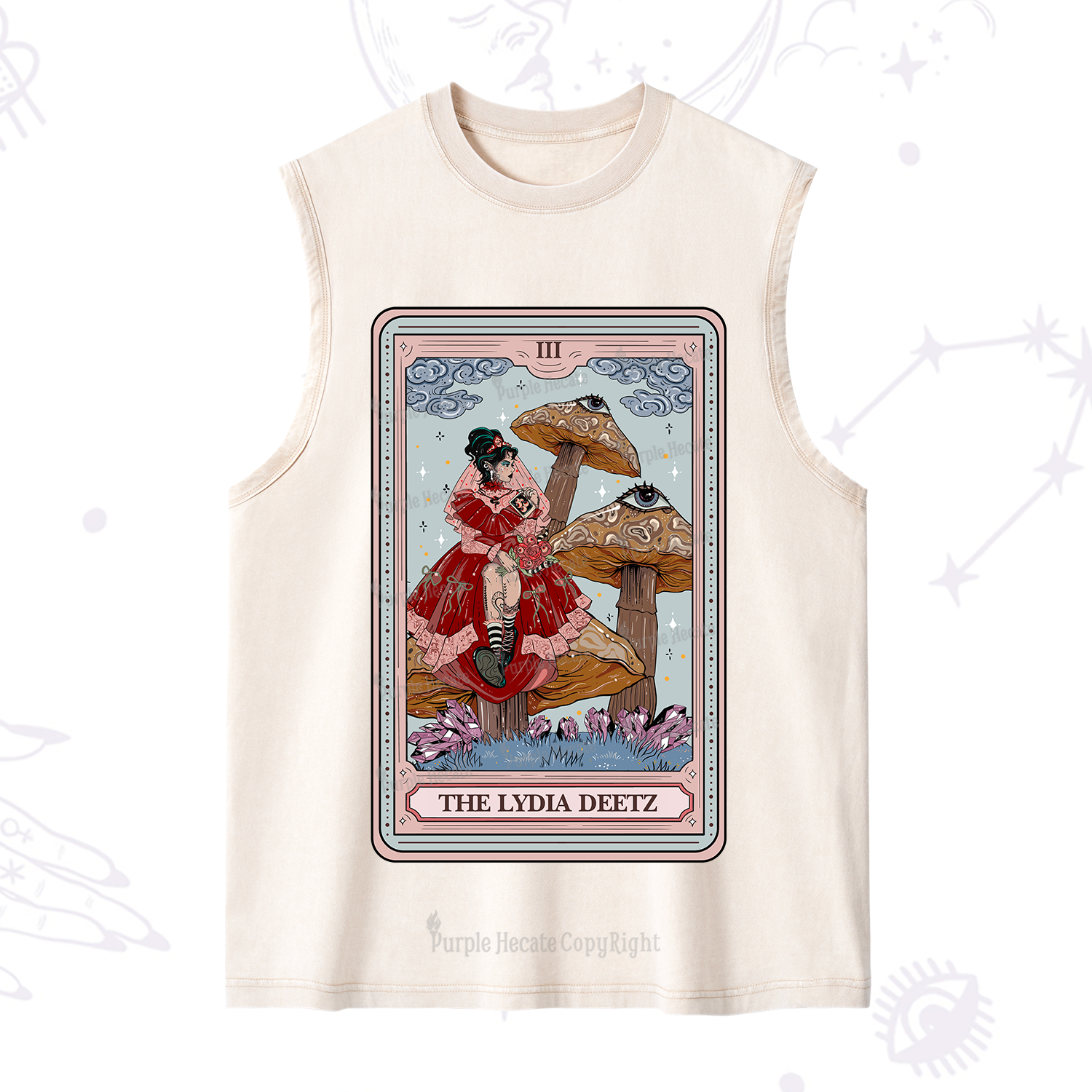 Purplehecate The Lydia Deetz Tarot Washed Tank
