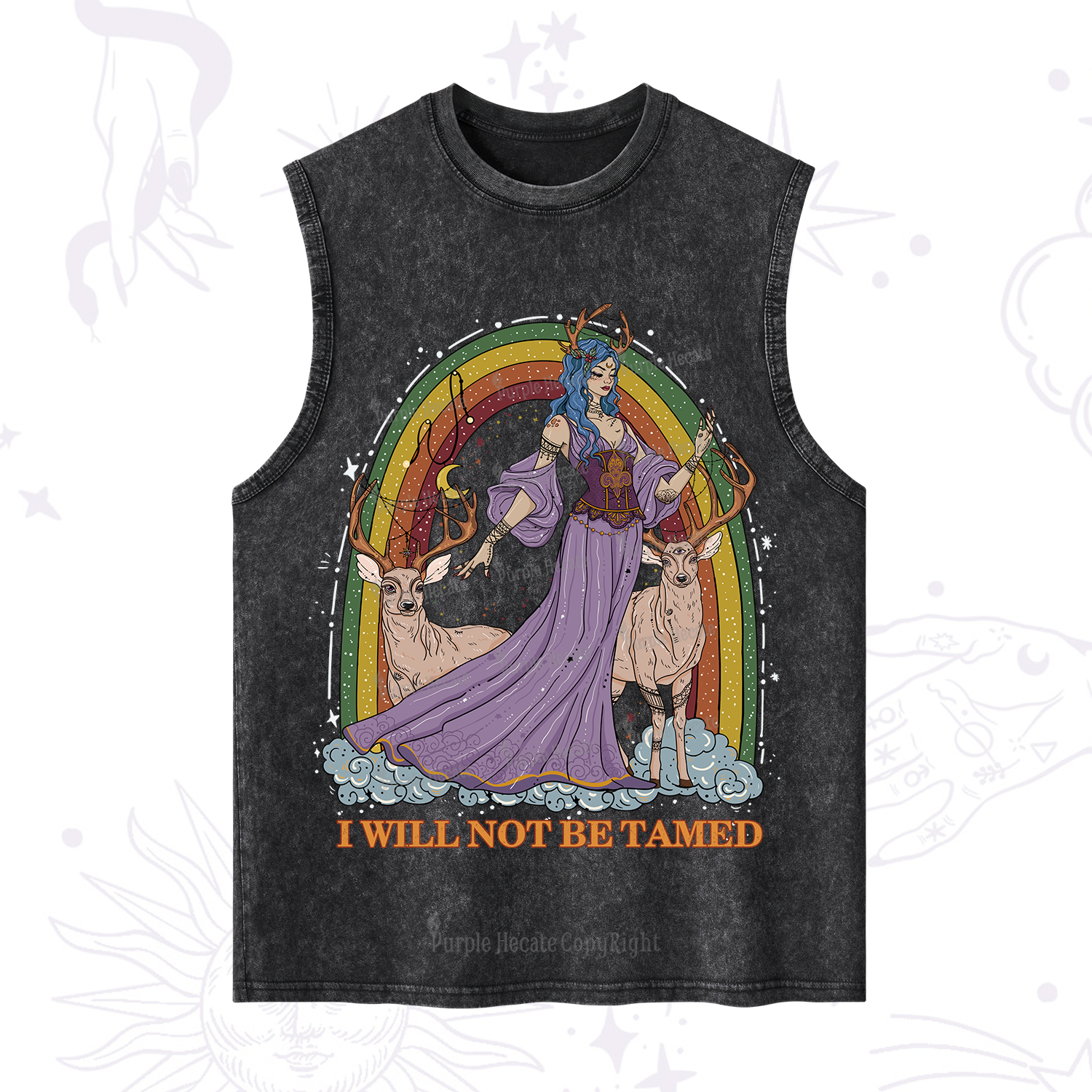 Purplehecate I Will No Be Tamed Washed Tank
