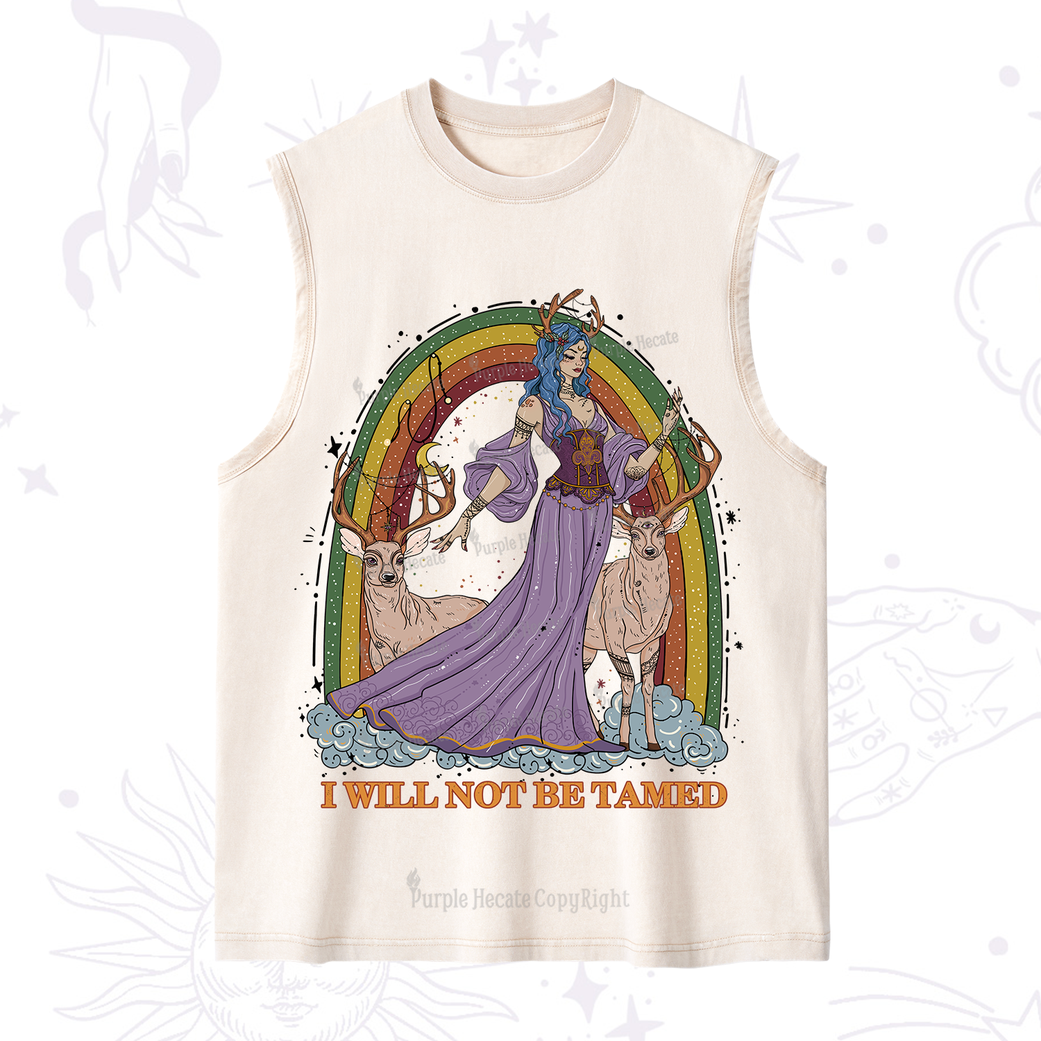 Purplehecate I Will No Be Tamed Washed Tank