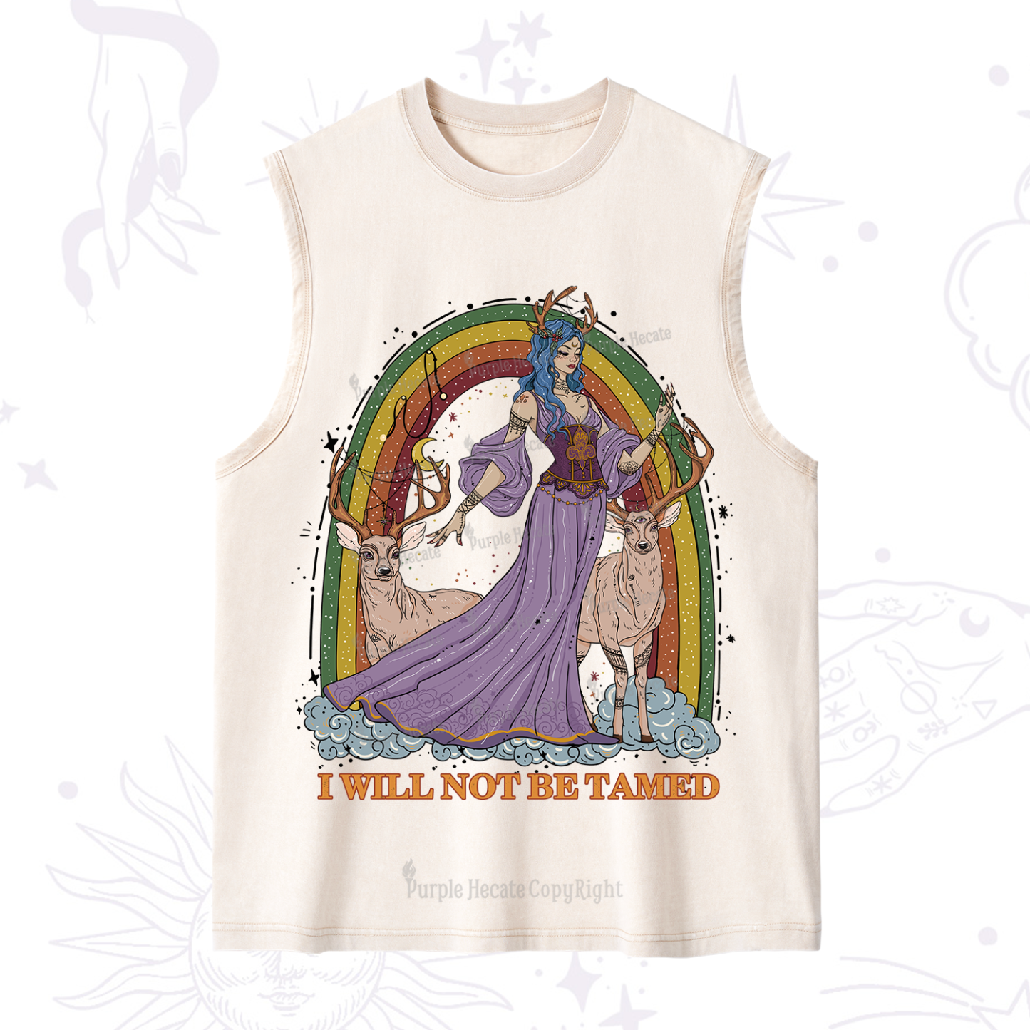 Purplehecate I Will No Be Tamed Washed Tank