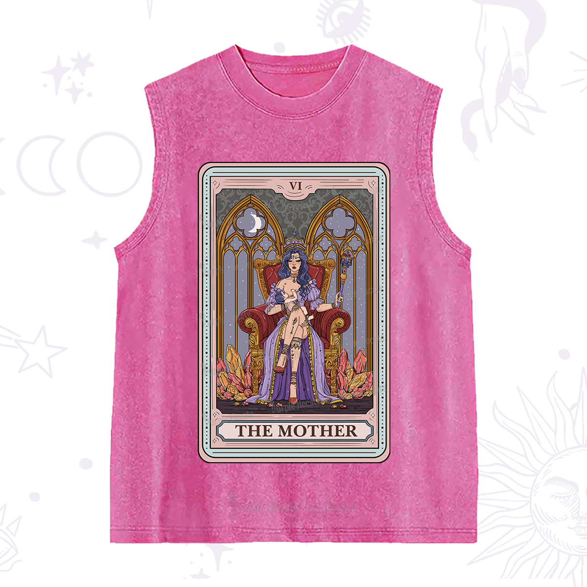 Purplehecate The Mother Tarot Card Washed Tank