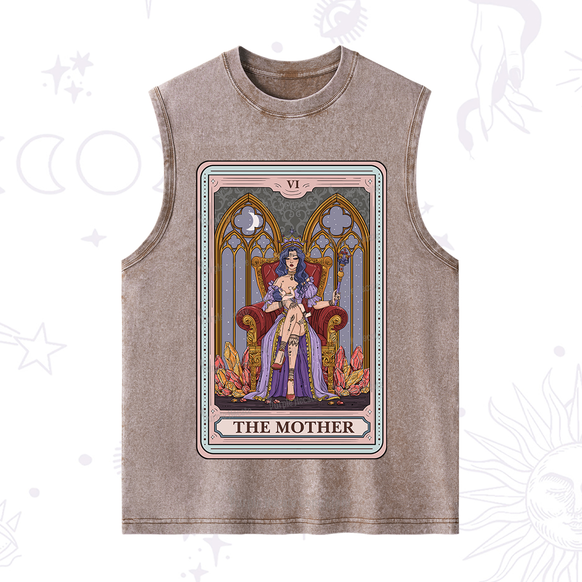 Purplehecate The Mother Tarot Card Washed Tank