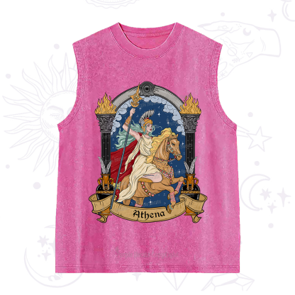 Purplehecate The Mighty Goddess Athena Washed Tank
