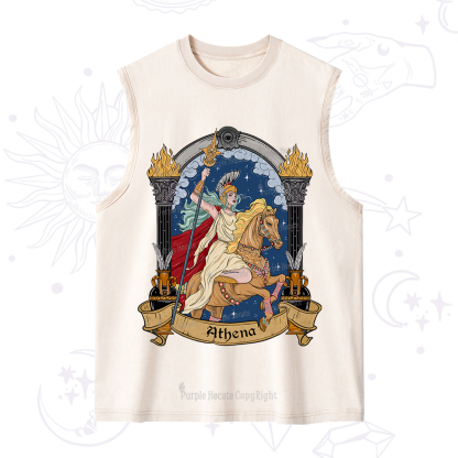 Purplehecate The Mighty Goddess Athena Washed Tank
