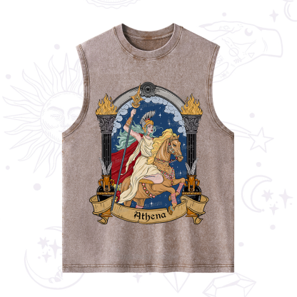 Purplehecate The Mighty Goddess Athena Washed Tank
