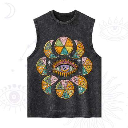Purplehecate Moon Phase Pizza Washed Tank