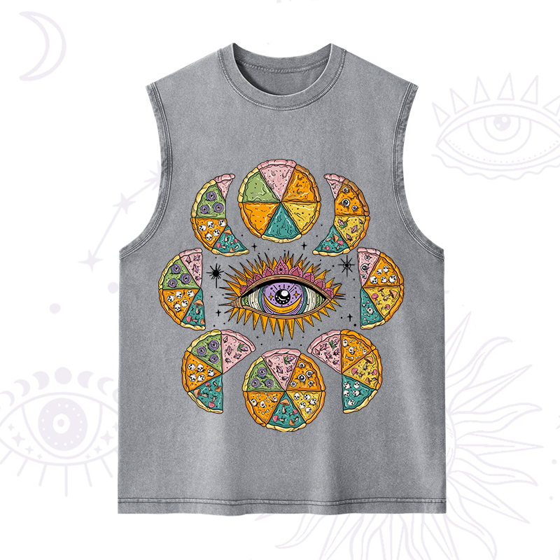 Purplehecate Moon Phase Pizza Washed Tank