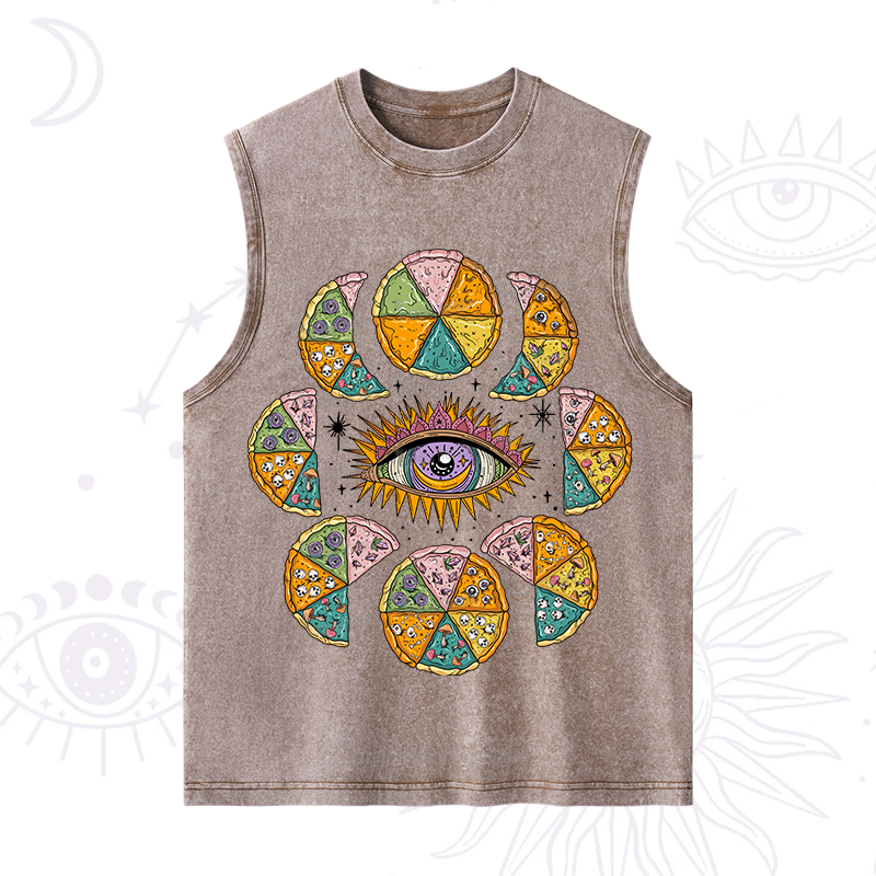Purplehecate Moon Phase Pizza Washed Tank