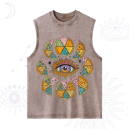 Purplehecate Moon Phase Pizza Washed Tank