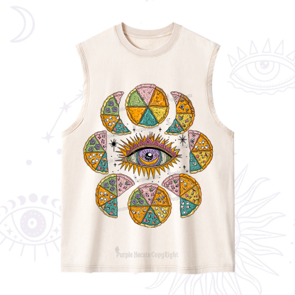 Purplehecate Moon Phase Pizza Washed Tank