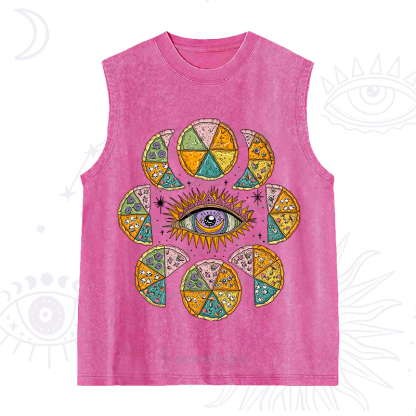 Purplehecate Moon Phase Pizza Washed Tank