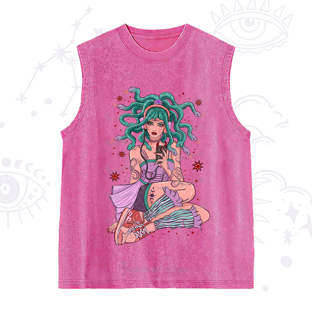 Purplehecate Gorgon Medusa Washed Tank