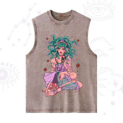 Purplehecate Gorgon Medusa Washed Tank
