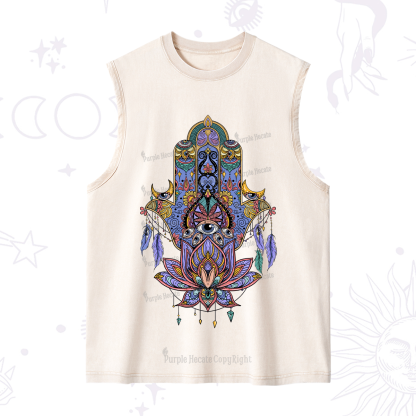 Purplehecate Hamsa Evil Eye Washed Tank