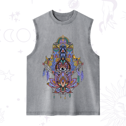 Purplehecate Hamsa Evil Eye Washed Tank