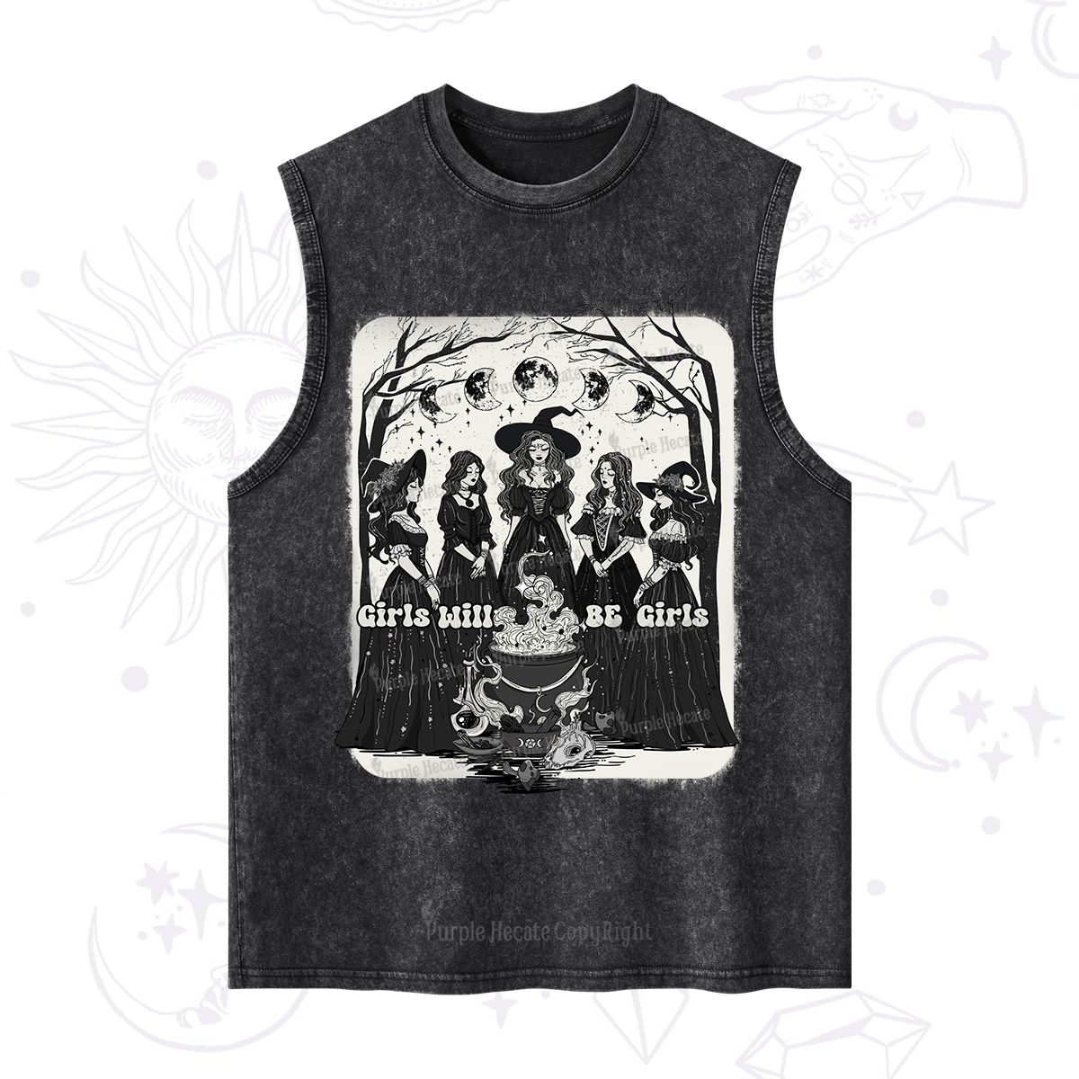 Purplehecate Girls Will Be Girls Washed Tank