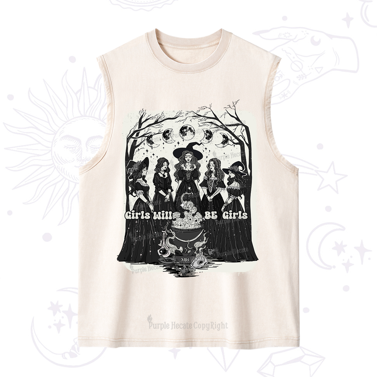 Purplehecate Girls Will Be Girls Washed Tank