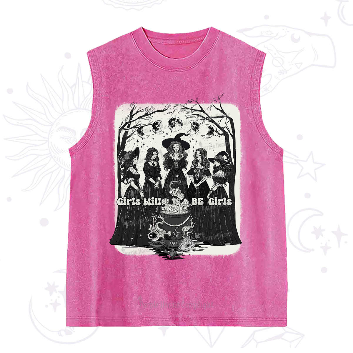 Purplehecate Girls Will Be Girls Washed Tank