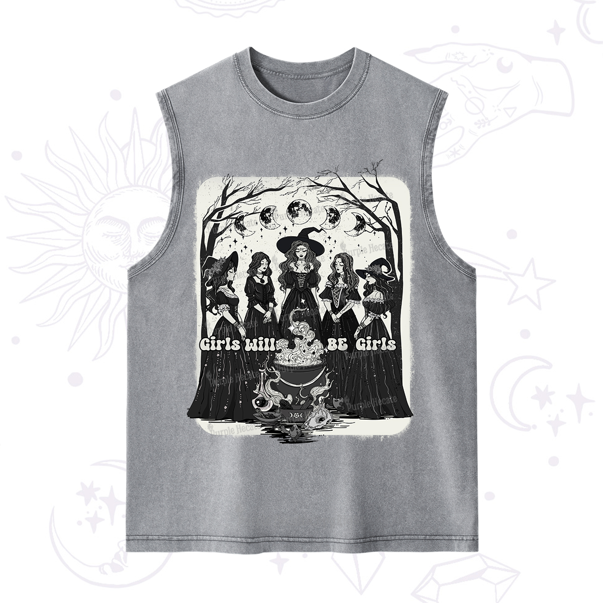 Purplehecate Girls Will Be Girls Washed Tank