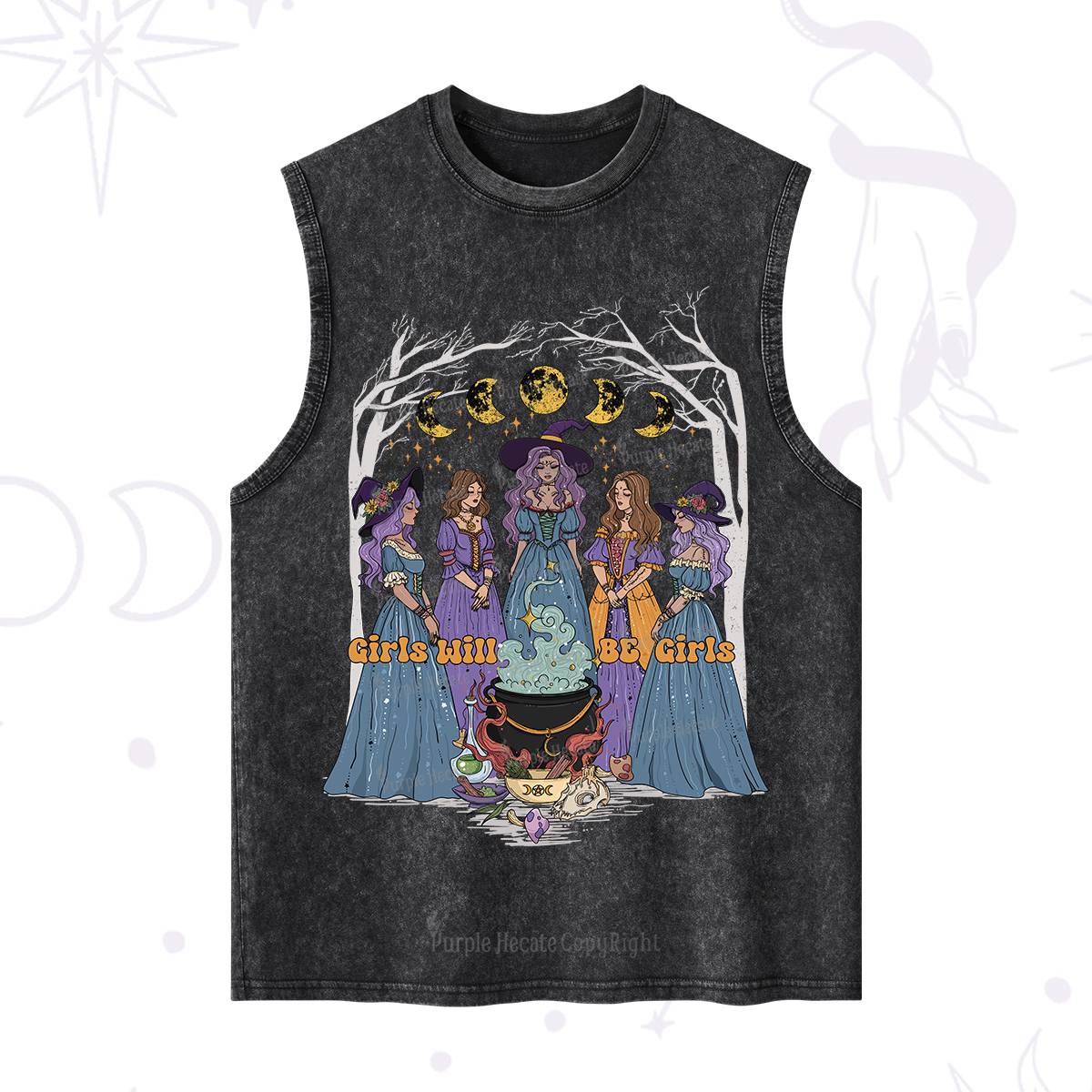 Purplehecate Girls Will Be Girls Washed Tank