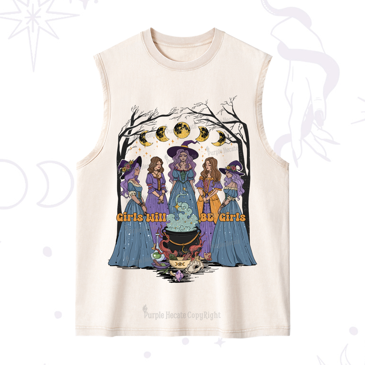 Purplehecate Girls Will Be Girls Washed Tank