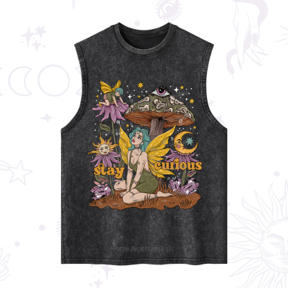 Purplehecate Stay Curious Washed Tank