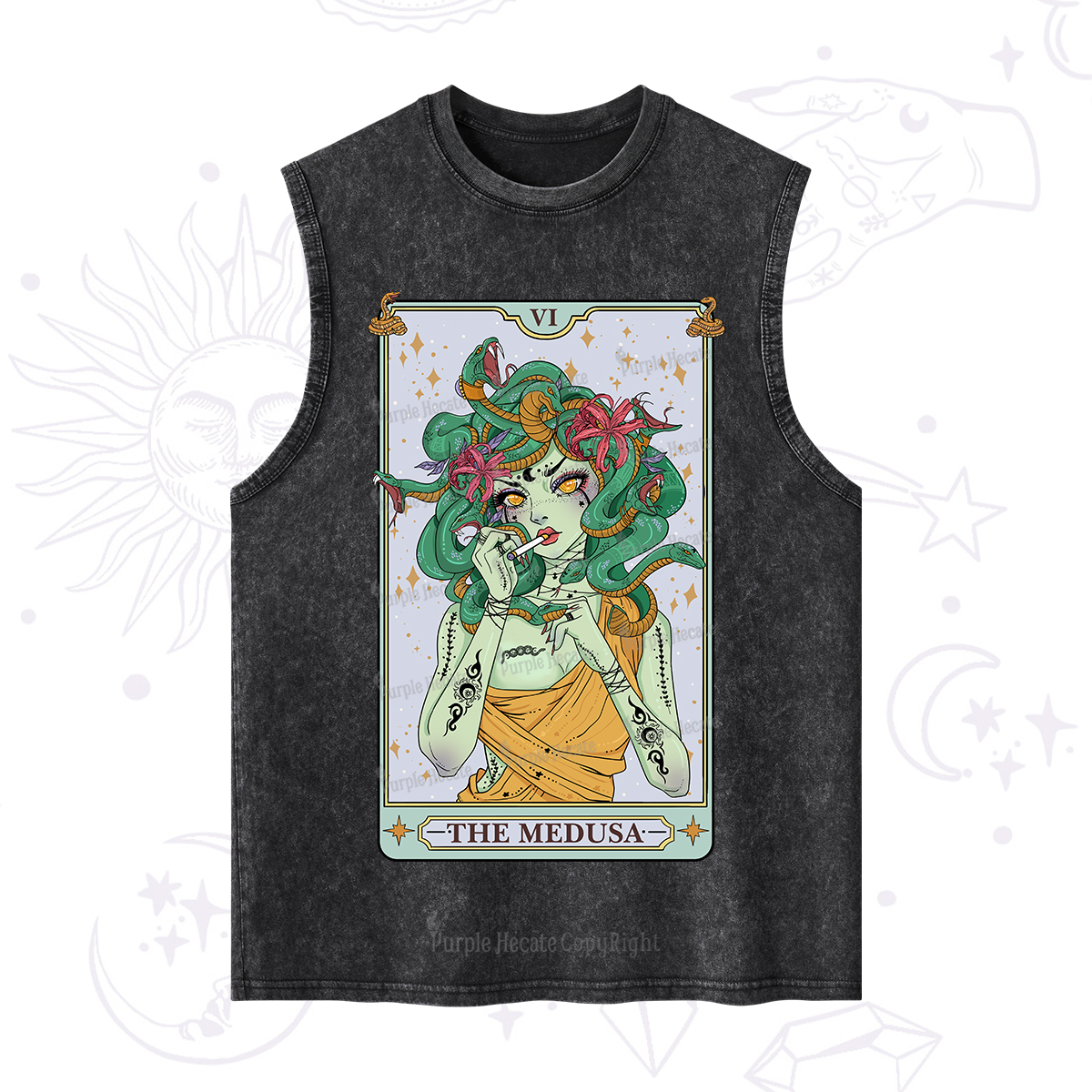 Purplehecate The Medusa Tarot Washed Tank