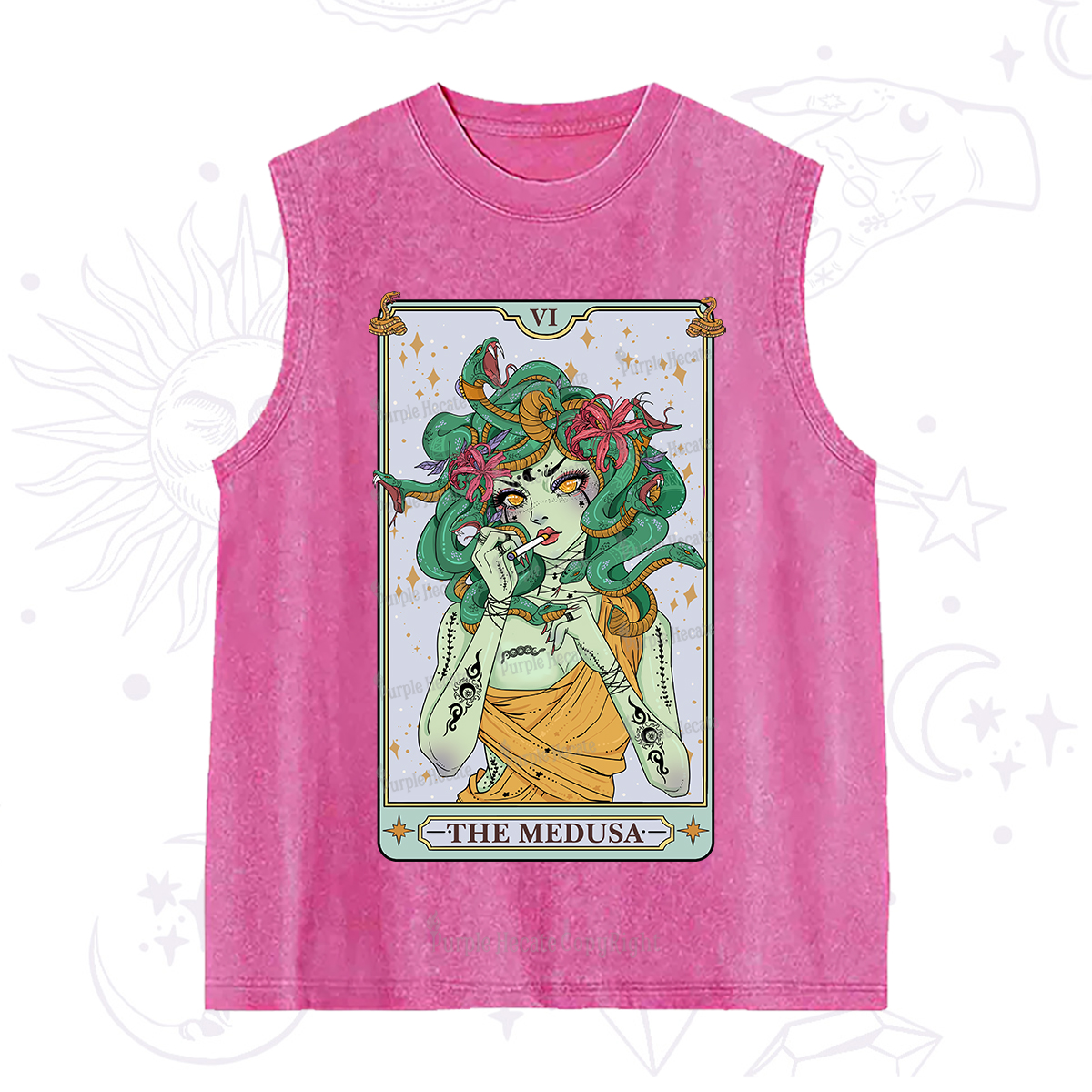 Purplehecate The Medusa Tarot Washed Tank