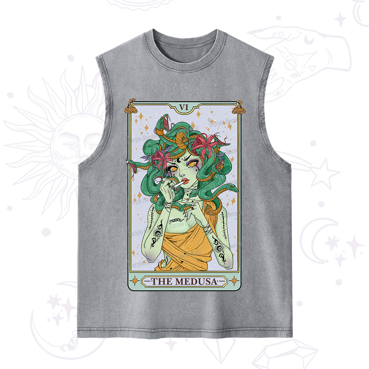 Purplehecate The Medusa Tarot Washed Tank