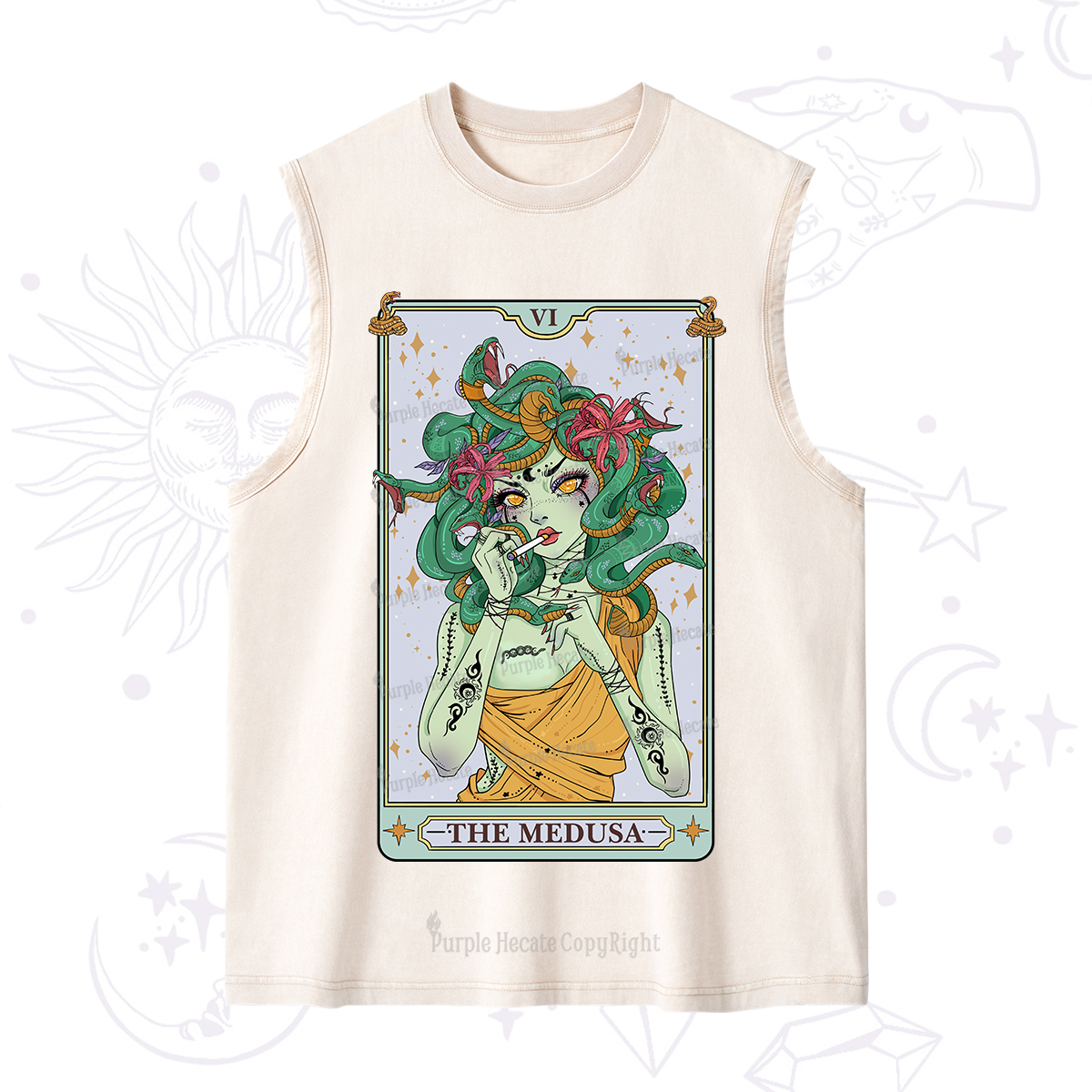 Purplehecate The Medusa Tarot Washed Tank