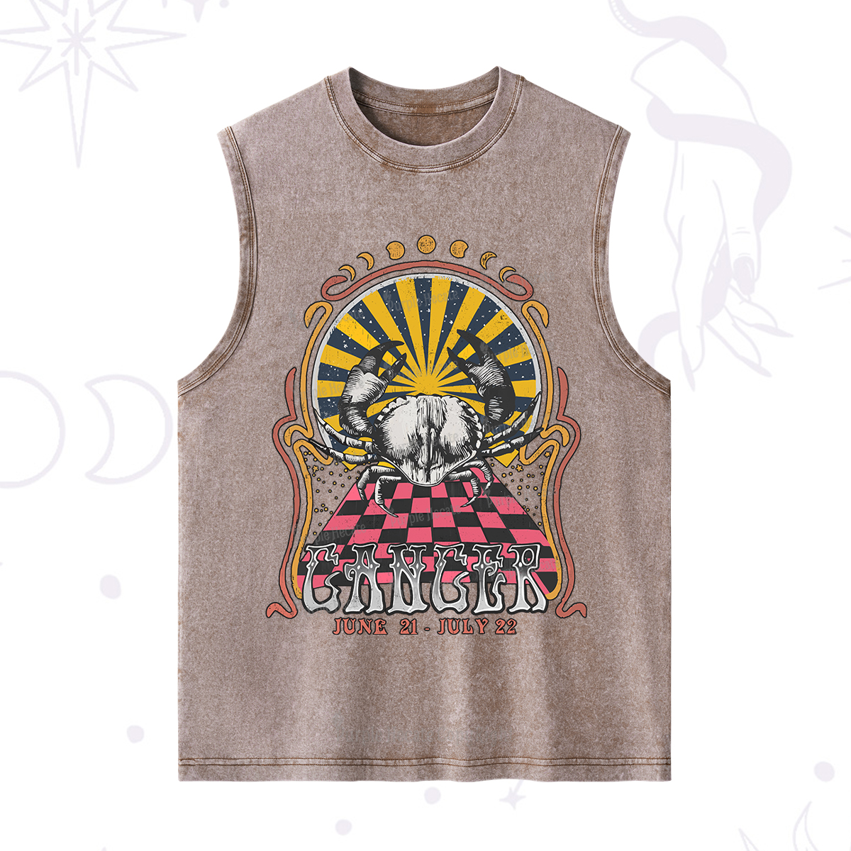 Purplehecate Cancer Crew Zodiac Washed Tank