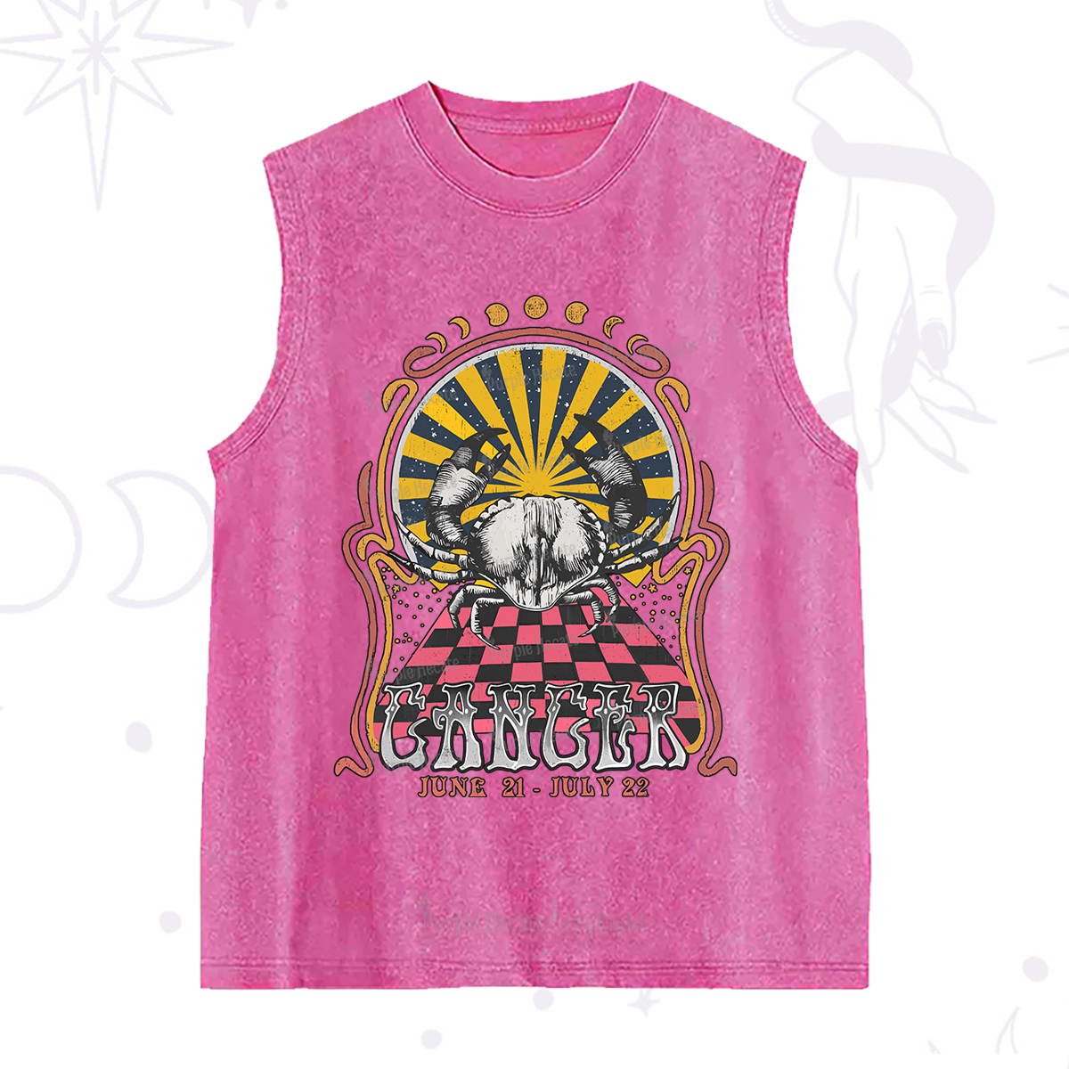 Purplehecate Cancer Crew Zodiac Washed Tank