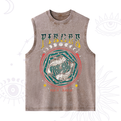 Purplehecate Pisces Crew Zodiac Washed Tank