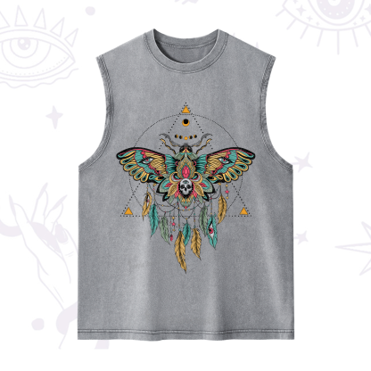Purplehecate Dreamcatcher Moth Wings Washed Tank