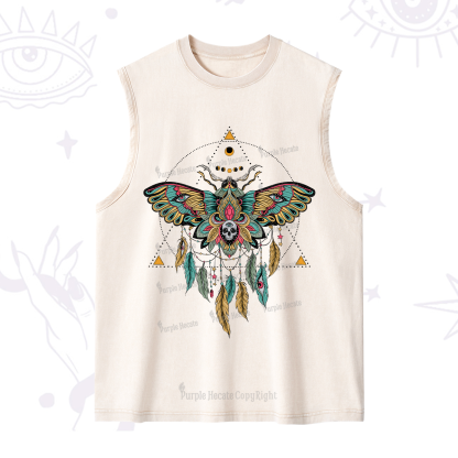 Purplehecate Dreamcatcher Moth Wings Washed Tank